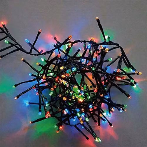 Shatchi 1920 LED Multicolour Cluster Lights with Timer and 8 Modes, Green Cable – 2