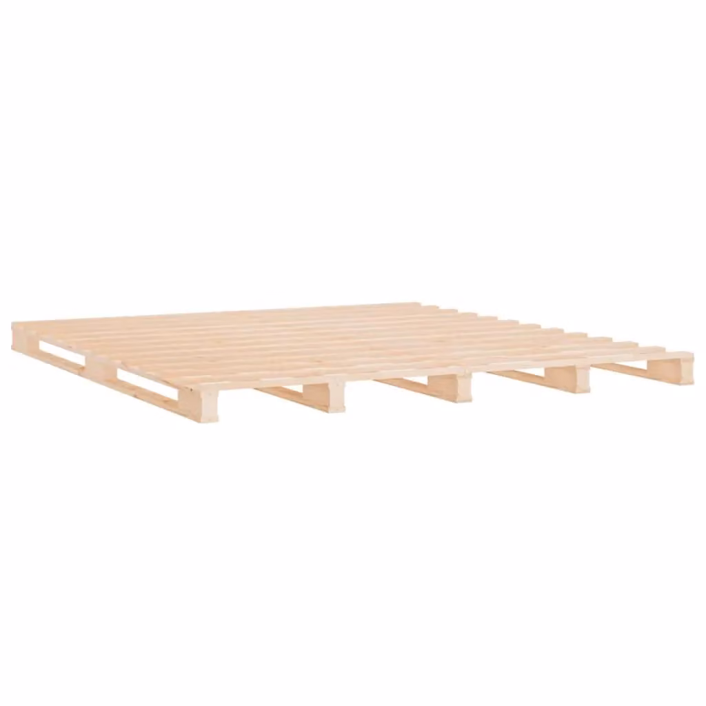 Berkfield Home Modern Solid Pine Wood Bed Frame, Brown, 200 x 200 cm – 2