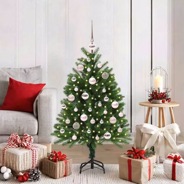 Berkfield Home Green Christmas Tree with 150 LEDs and Stand, Height: 120 cm