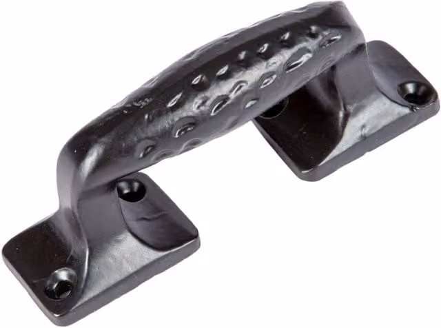 Hammer and Tongs Matt Black Iron Forged Barn Door Handle
