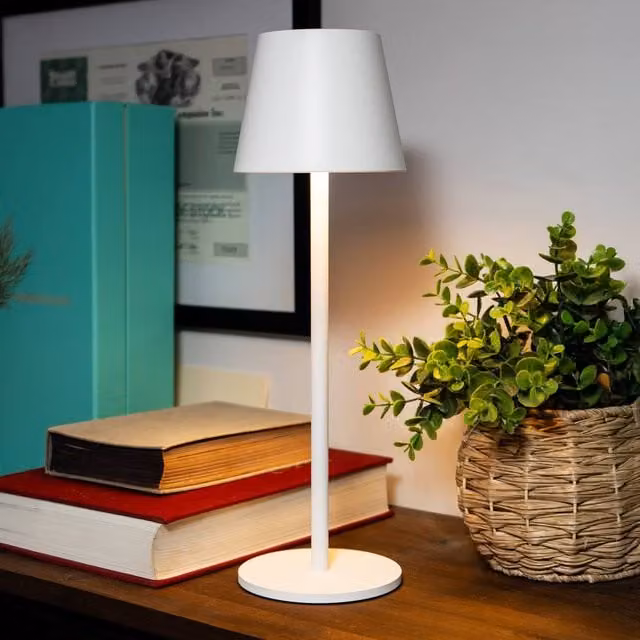 Madison & Mayfair White LED Touch Table Lamp