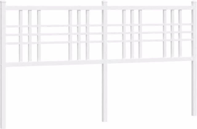 Berkfield Home Classic Metal Headboard in White, 160cm