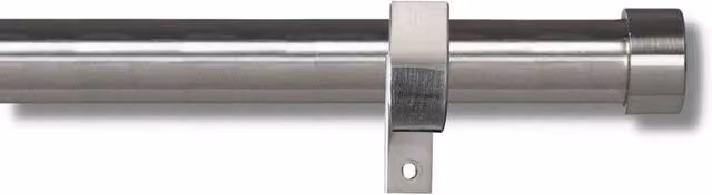 Blinds Outlet Metal Extendable Curtain Pole in Metallic Silver, Length: 120 cm – 1