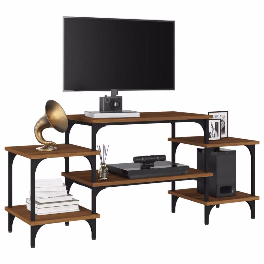 Berkfield Home Brown Oak TV Cabinet, W/D/H: 117 x 35 x 52 cm – 3