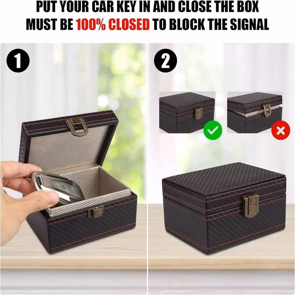 NESTLUNE Faraday Box and 2 RFID Blocking Pouches in Black – 5