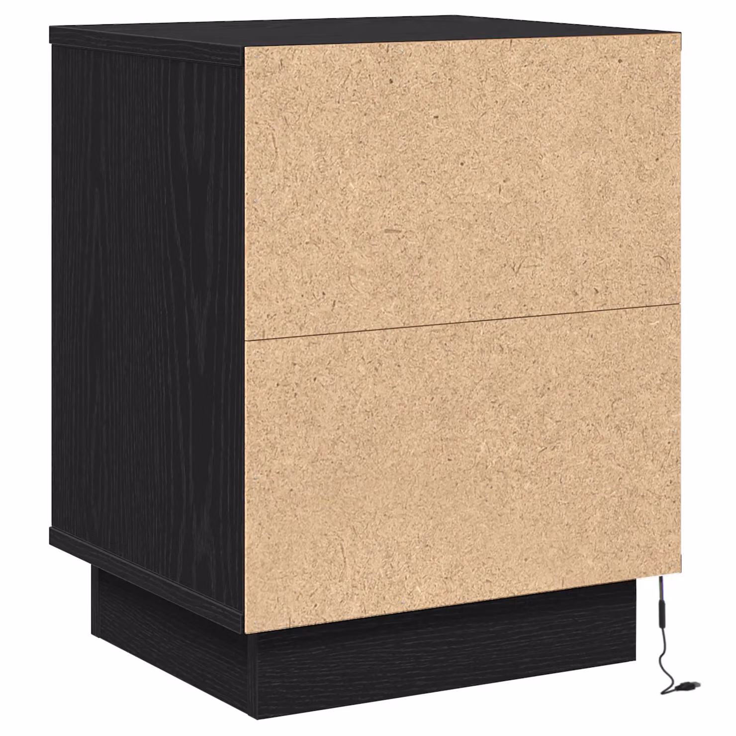 Berkfield Home Set of 2 Black Bedside Cabinets with Integrated LED Lights and Soft Close Drawers, W/D/H: 39 x 34.5 x 50 cm – 7