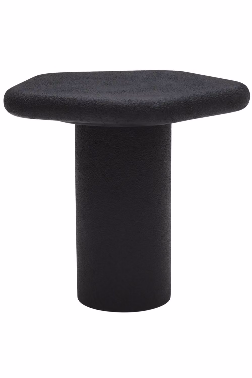 IH Design Aspley Pentagon End Table in Black with Matt Textured Finish – 2
