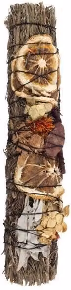 KDMD 9in Ritual Wand Smudge Stick with Rosemary, Palo Santo and Red Jasper in Red and Multicolour