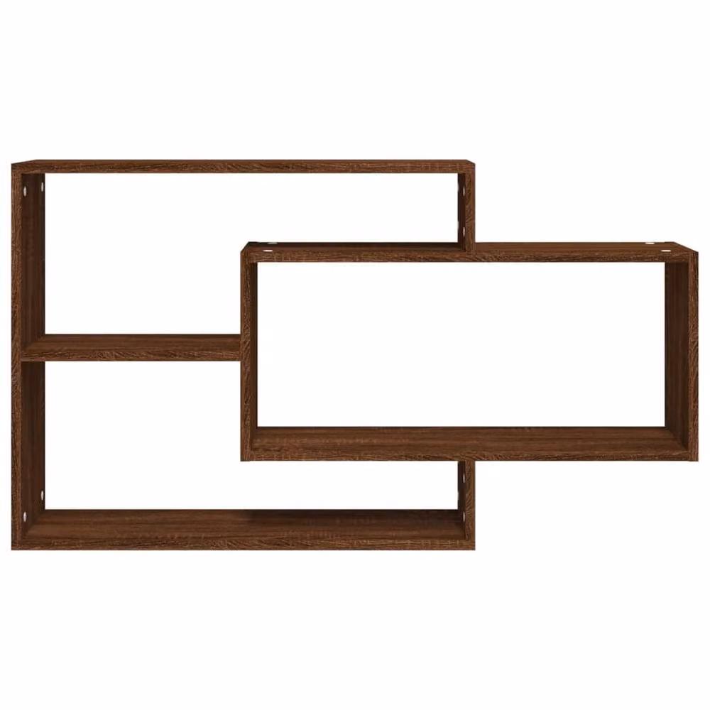 Berkfield Home Wall Mounted Shelf in Brown Oak, W/D/H: 104 x 20 x 58.5 cm – 3