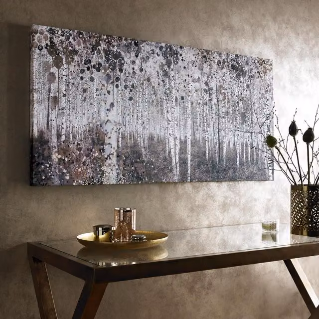 Art for the Home Beige Abstract Nature Watercolour Canvas Print on Wood – 1
