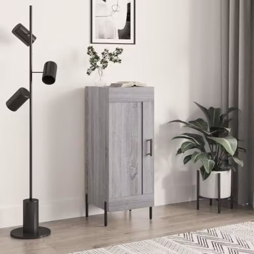 vidaXL Modern Grey Sonoma Sideboard in Engineered Wood W/D/H: 34.0 x 34.0 x 90.0 cm – 2