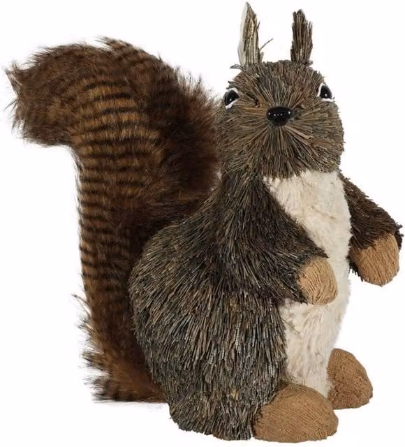 KDMD Brown Standing Squirrel Tabletop Ornament, Height: 27 cm