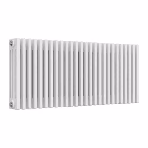 Bathroom Kingdom Reina Colona 4 Column White Steel Traditional Wall Hung Radiator H: 500 mm, W: 1010 mm – 1