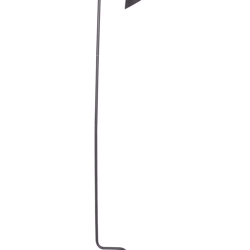 Wyld and Coco Industrial Metal Floor Lamp in Black with Adjustable Cone Shade, Height: 154 cm – 2