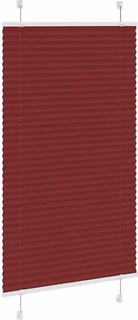 Berkfield Home Single Pleat Blind in Bordeaux Red, W: 80 cm, H: 150 cm