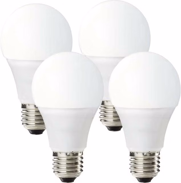 Loops 4x WiFi Colour Change LED Light Bulb, 9W E27, Dimmable Smart Lamp in White and Multicolour