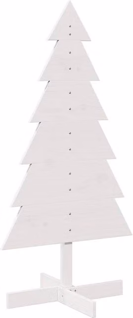 Berkfield Home White Rustic Wooden Christmas Tree, Height: 120 cm – 1