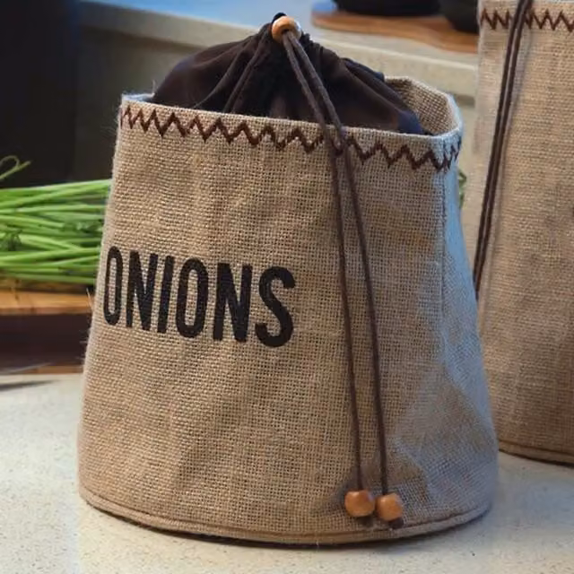 KitchenCraft Natural Elements Onion Jute Sack - Brown