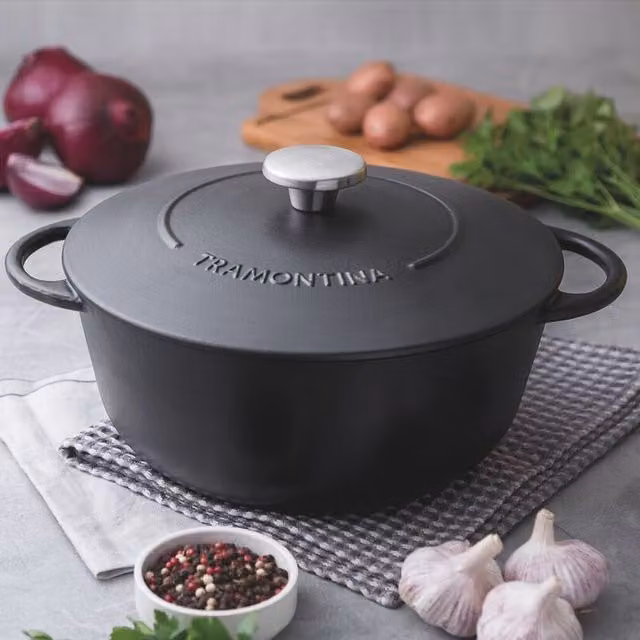 Tramontina Black Enamelled Cast Iron Casserole Dish, 4 l – 3