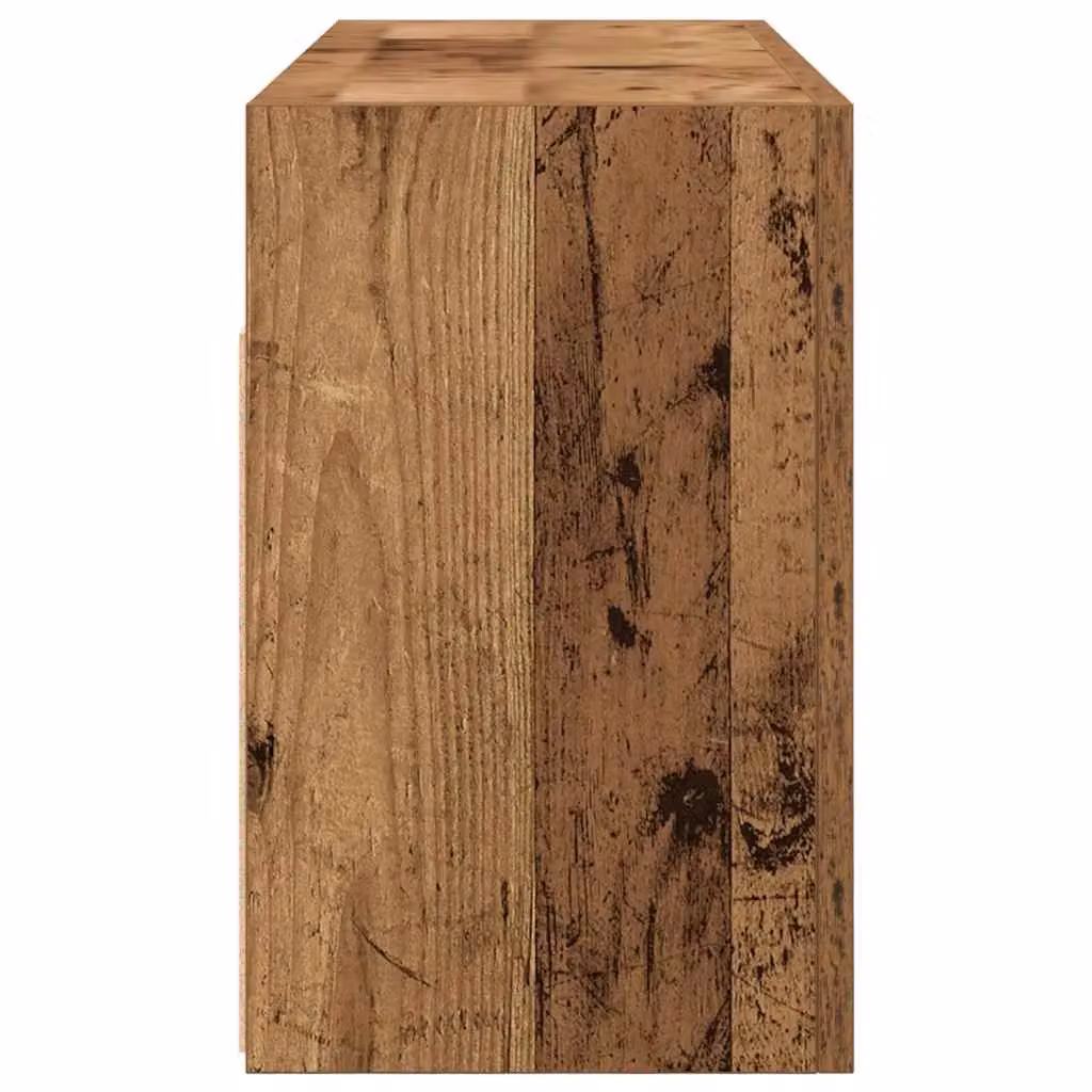 Berkfield Home Old Wood Bathroom Wall Cabinet in Brown, W/D/H: 80 x 25 x 40 cm – 4