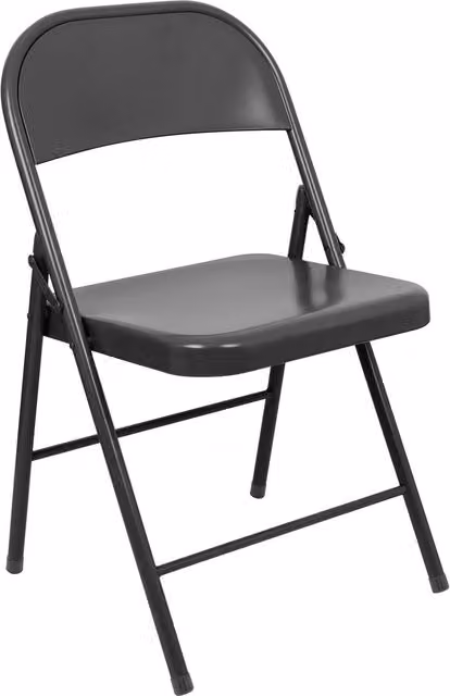 Harbour Housewares Stackable Metal Folding Dining Chair in Matt Black