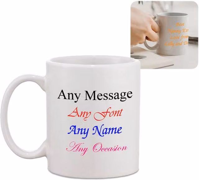 Uniqueful Personalised Any Message Mug in White