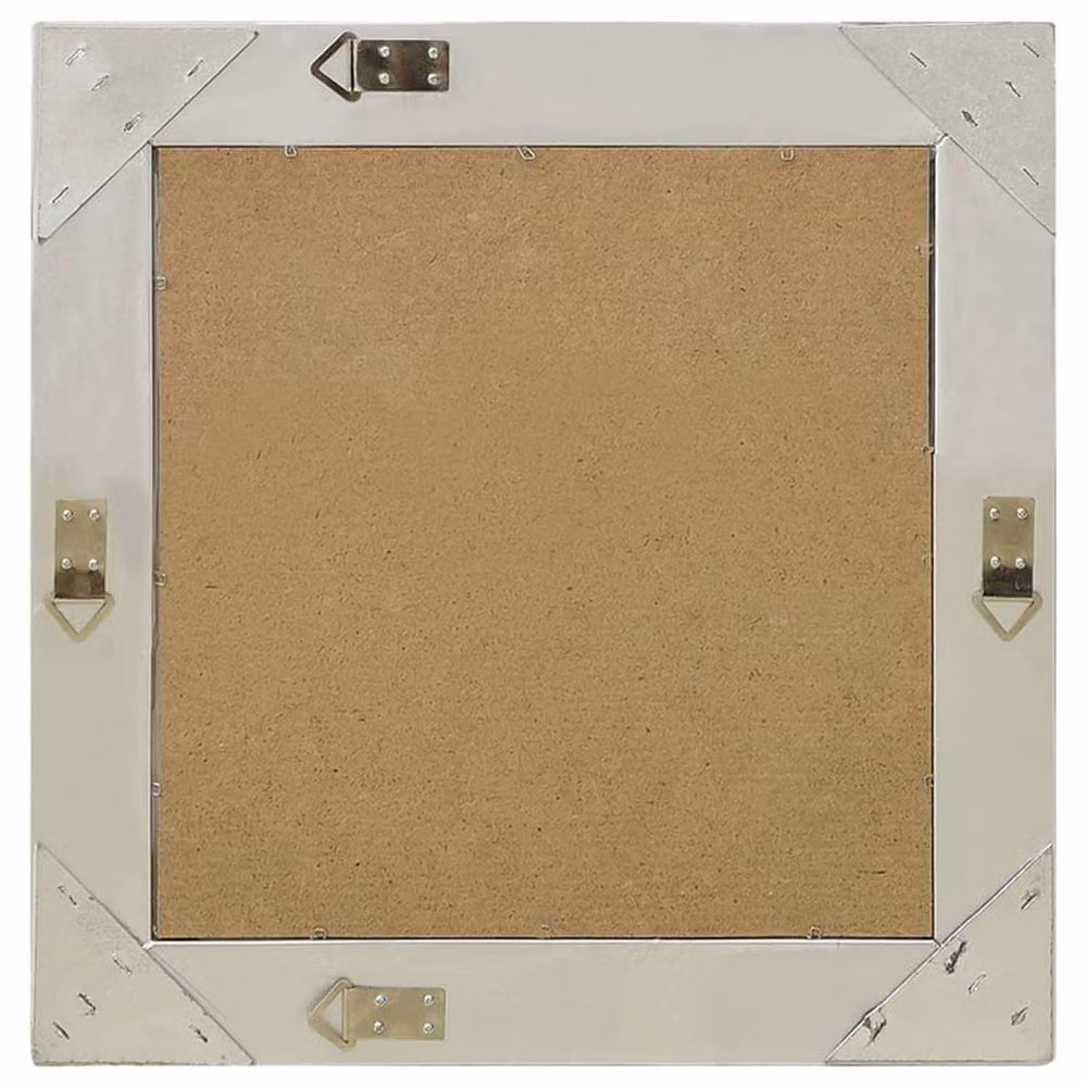 Berkfield Home Antique Baroque Style Square Wall Mirror in Silver, W/H: 50 x 50 cm – 2