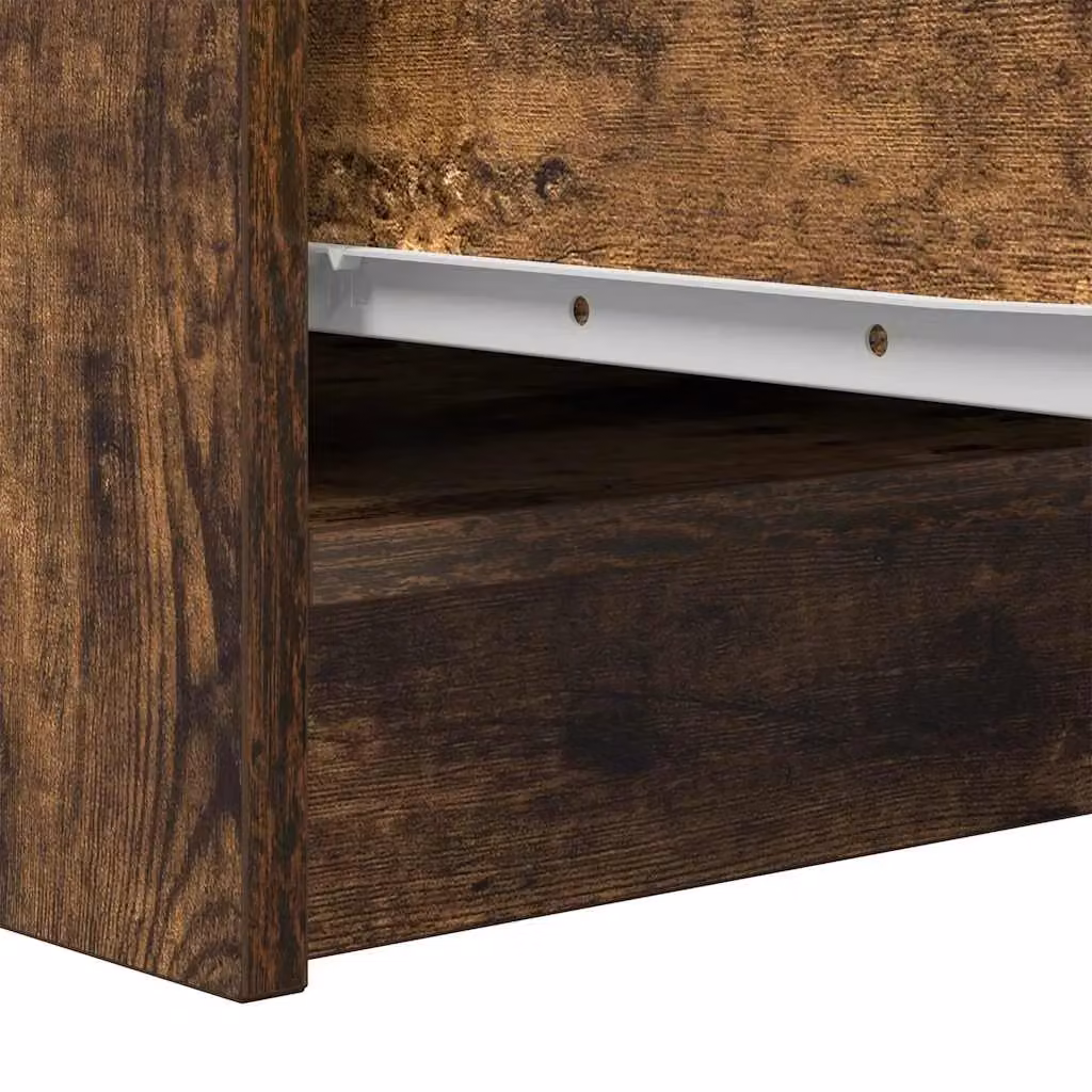 Berkfield Home Smoked Oak Sideboard in Brown, W/D/H: 29.5 x 34 x 76 cm – 3