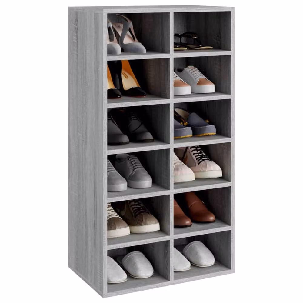 Berkfield Home Grey Sonoma Shoe Rack, W: 54 cm, D: 34 cm, H: 100.5 cm – 3