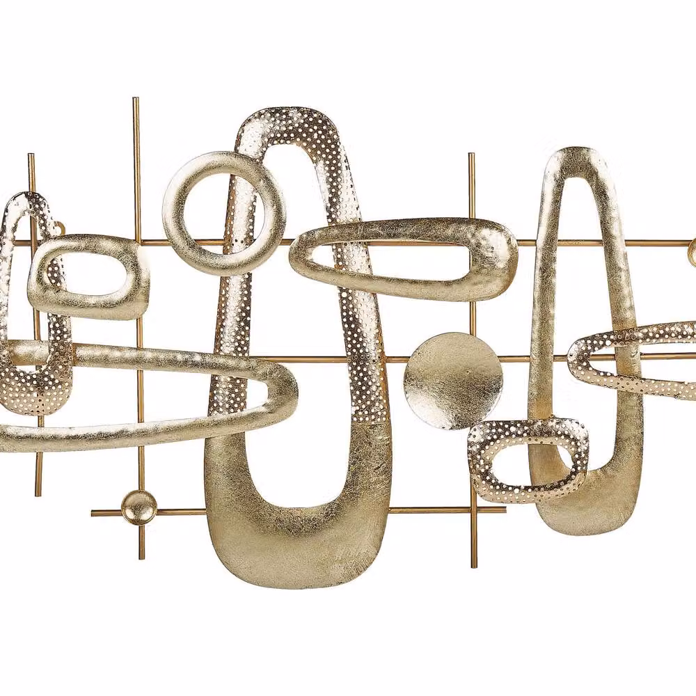 Wyld and Coco Gold Geometric Metal Wall Sculpture – 2