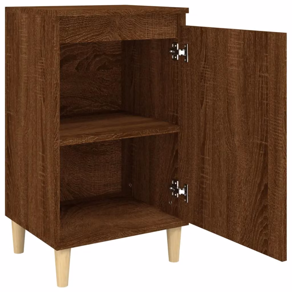 Berkfield Home Brown Oak Bedside Cabinet W/D/H: 40 x 35 x 70 cm – 4