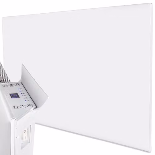 MYLEK 2kW White Slimline Wall Mounted Aluminium Convector Panel Heater, W: 100 cm, H: 42.5 cm – 1