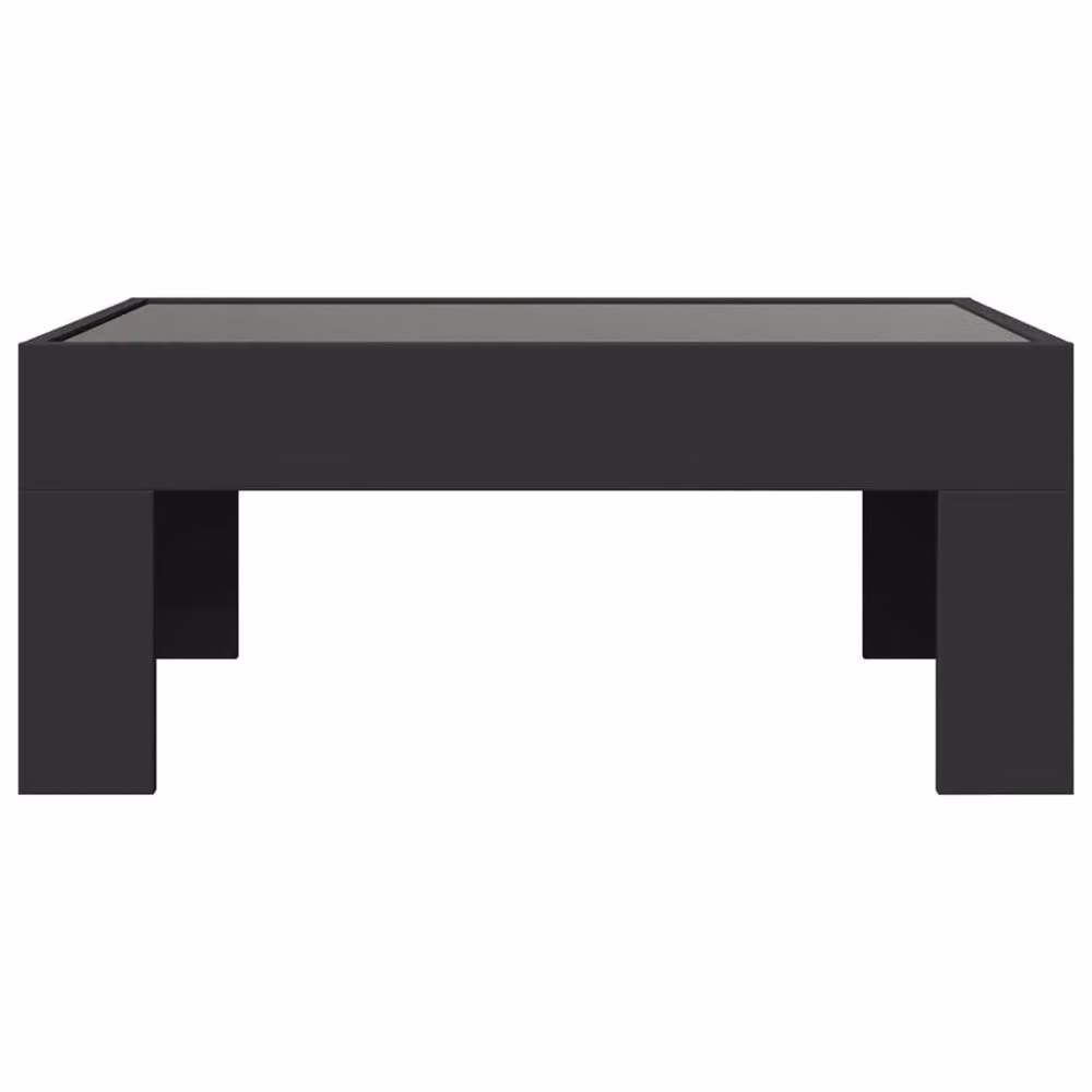 Berkfield Home Infinity LED Decorative Coffee Table in Black, W: 70 cm, D: 50 cm, H: 30 cm – 3