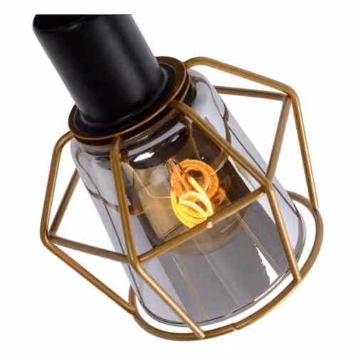 Lucide Nila Black Metal Adjustable Ceiling Spotlight with Transparent Glass Cylinders, 2 x E14 – 4