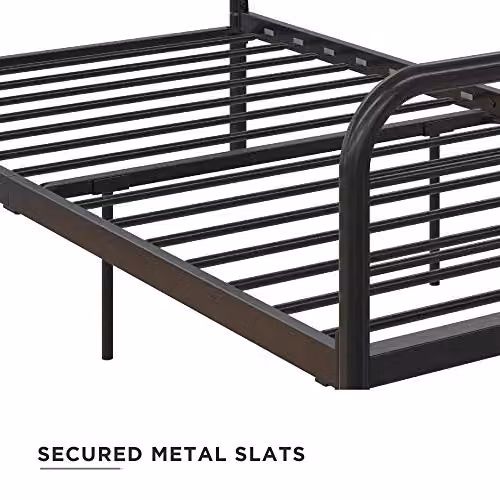 DHP Furniture Millie Metal Bed in Black, W/D/H: 90 x 200 x 105.4 cm – 6