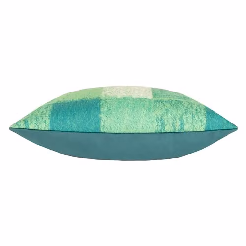 Furn Alma Green Checked Square Polyester Cushion, 50 x 50 cm – 3