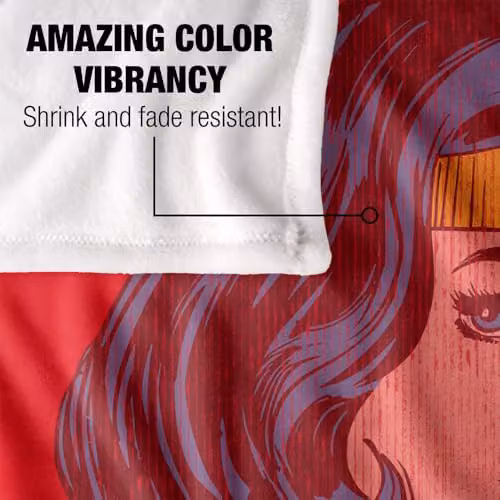 LOGOVISION DC Originals Wonder Woman Silky Touch Super Soft Fleece Throw Blanket, Multicolour, W/D/H: 127.0 x 152.4 x 1.0 cm – 3