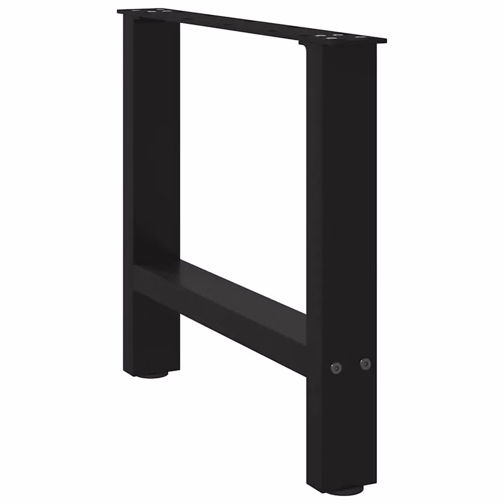 Berkfield Home Black Steel Coffee Table Legs, 2 Pieces, H: 60 cm – 3