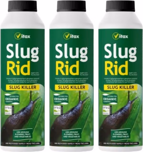 Vitax Slug Rid Iron III Phosphate Spreading Pest Control for Ornamental and Vegetable Gardens, 300 g