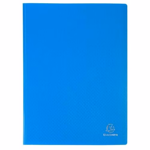 Exacompta Blue Soft Polypropylene A4 Display Book with 100 Pockets and 200 Viewing Pages