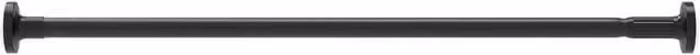 FORGEVIO Extendable Spring Tension Curtain Rod in Black, 110-190 cm