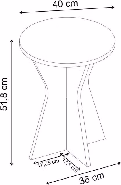 Decortie Lisa Round Side Table in Grey with Retro Geometric Design