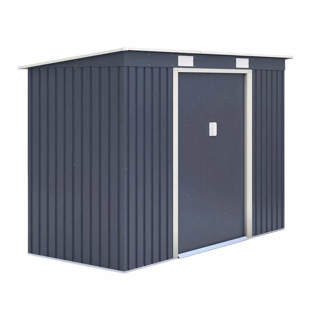 Cheshire Metal Pent Shed with Double Doors in Dark Grey – 2