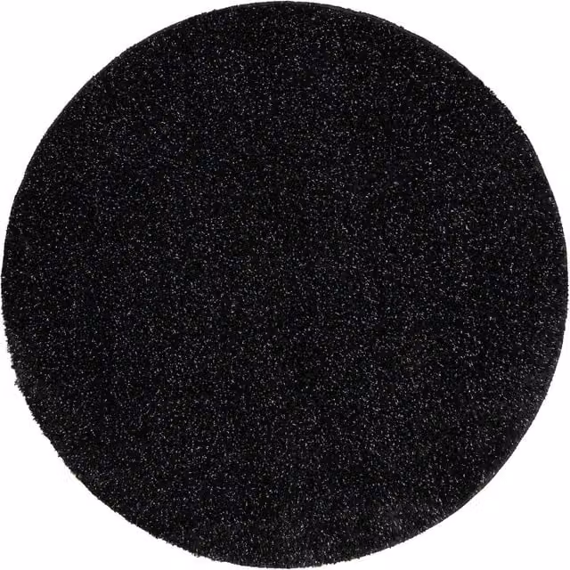 RugsX Black Round Bath Mat, Diameter: 100 cm – 1