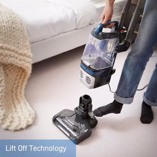 Vacmaster Respira Lift Off Pet Upright Bagless Cyclonic Vacuum Cleaner with HEPA 13 Filtration, Anti-Hair Brush Roll and Pet Tool in Grey and Blue – 3