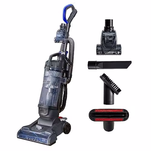 Russell Hobbs RHUV7001 Hypermax Upright Vacuum Cleaner in Grey and Blue with Multi-Cyclonic Filtration, LED Headlight and Pet Hair Functionality – 1