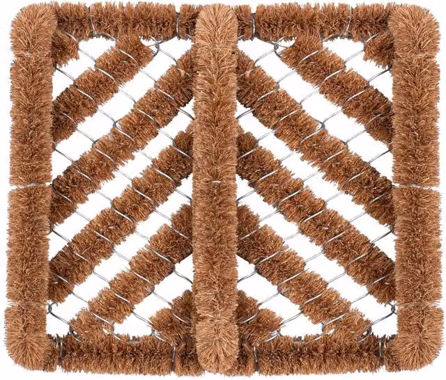 Nicola Spring Natural Coir Rectangular Door Mat, Brown, W/D: 35 x 30 cm