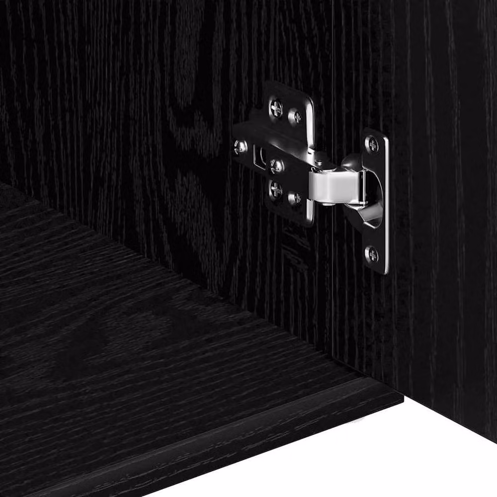 Berkfield Home Black Oak Sideboard, W/D/H: 91 x 29.5 x 65 cm – 5