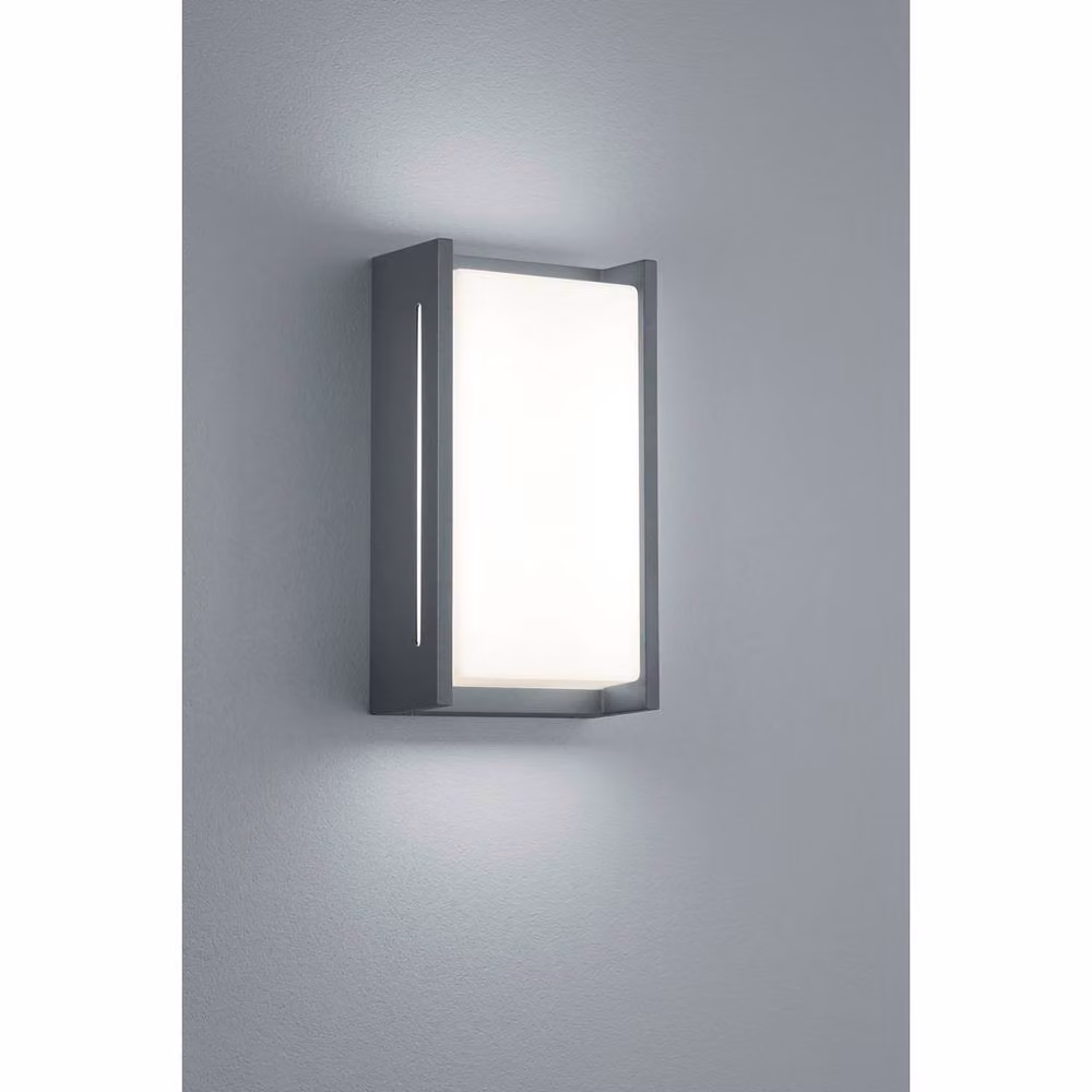 Netlighting Indus Modern 2 Light Outdoor Wall Lamp in Black and Anthracite with Warm White 3000K IP54 Rating – 2