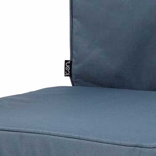 Bean Bag Bazaar Grey Anthracite Outdoor High Back Seat Pad with Filling – 3